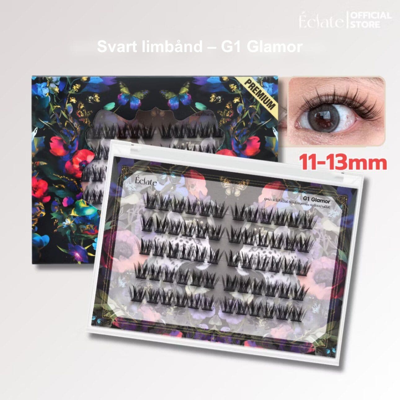 Éclate Lash G1 Glamor – selvklebende løsvipper
