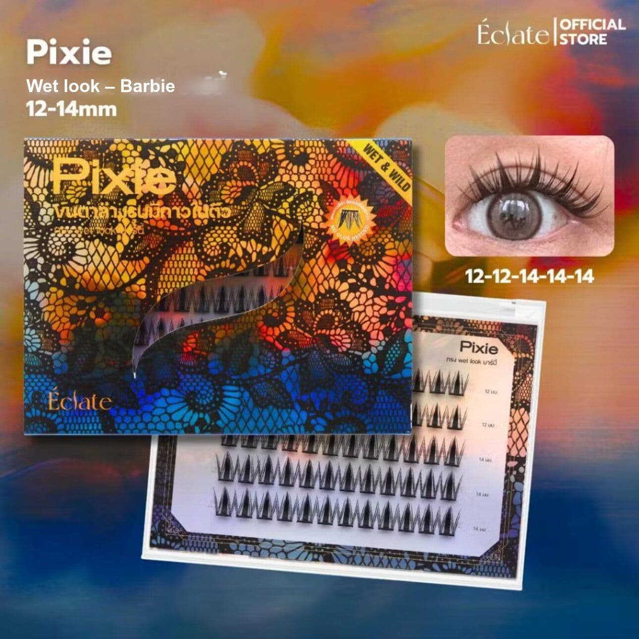 Éclate Lash Pixie – limfrie løsvipper, wet look